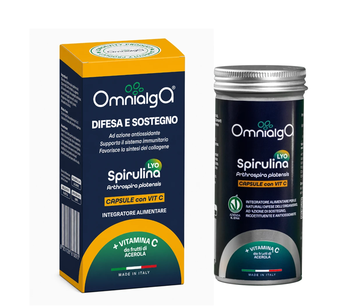 Spirulina Lyo in capsule con Vitamina C